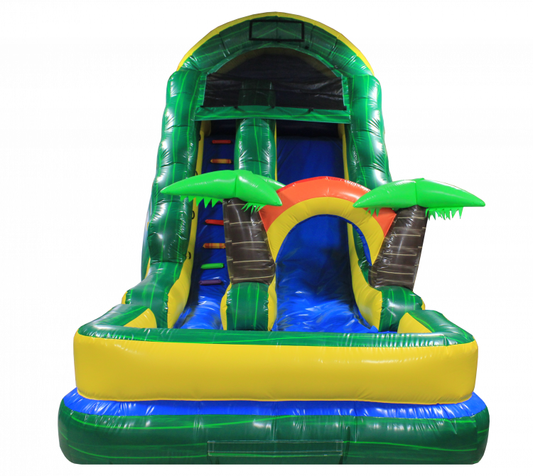 18ft Green Tropical Water slide